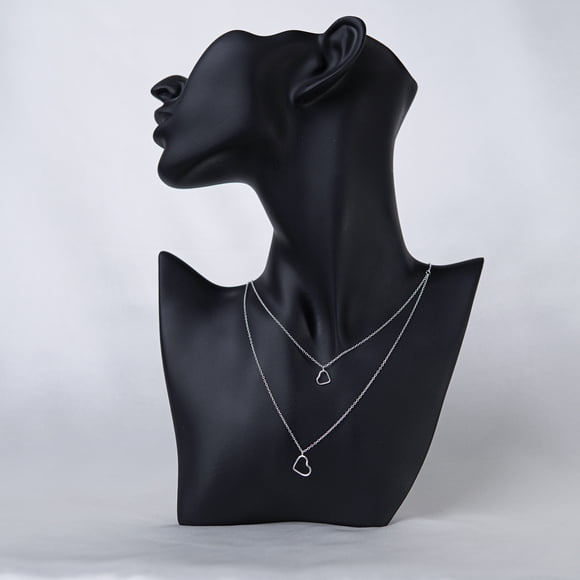 Thea 925 Sterling Silver Heart Pendant Necklace for Women, 45 cm Chain