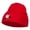 Red, variant on Santa with Christmas Lights Embroidered Short Beanie - Red OSFM