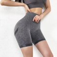 thumbnail image 3 of Women's Butt Lifting Yoga Shorts Workout High Waist Tummy Control Ruched Booty Pants, 3 of 9