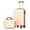 Beige, variant on imerelez 14"/20" 2 pcs/set in ABS Spinner Wheel Luggage, with Combination Lock,14" Cosmetic Case (Yellow)