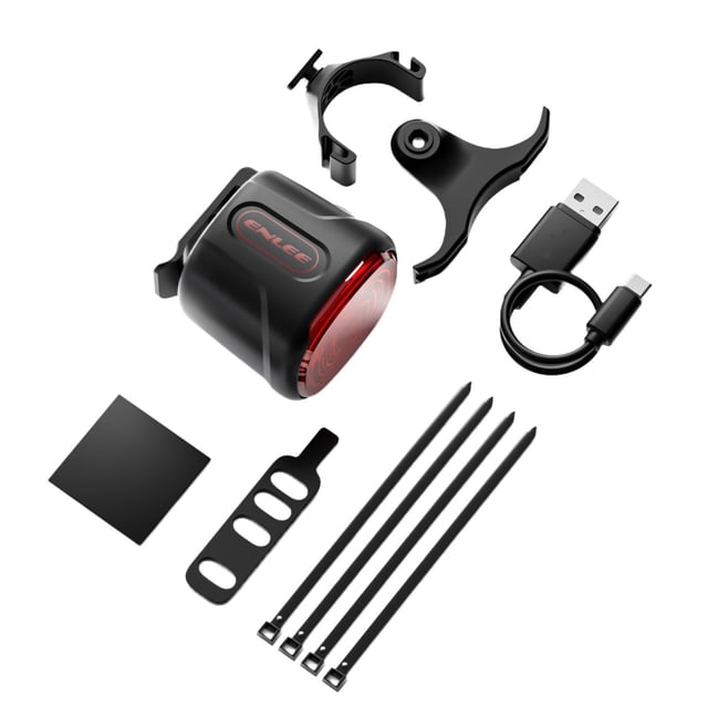 koolsoo Bike Rear Light Lightweight Bike Gear Rear Lamp for Riding Outdoor Road Bike Brake Sensor