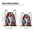 thumbnail image 2 of Sikiie Abstract Jazz Instrumental Drawstring Backpack Drawstring Bags, Draw String Back Bag for Sports, Gym, Travel, Swimming, Beach-Medium, 2 of 6