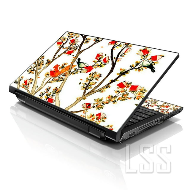 LSS Autocollant pour Ordinateur Portable de 17 à 19 Pouces avec Motif d'Oiseaux