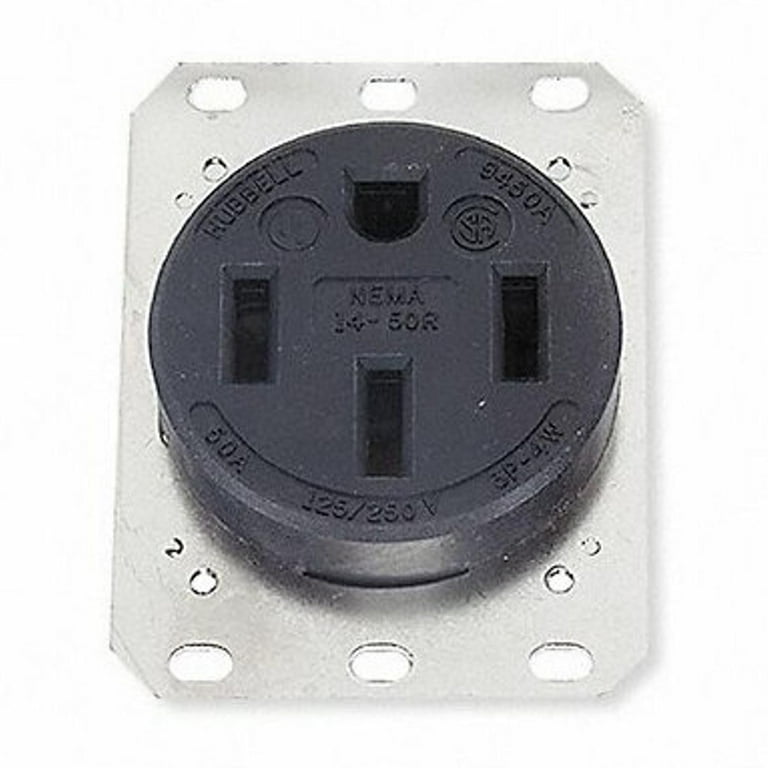 Hubbell Plug, Straight Blade Receptacles, 3-Pole, 4-Wire Hubbell Plug, Straight Blade Receptacles, 3-Pole, 4-Wire