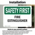 thumbnail image 3 of Fire Extinguisher OSHA SAFETY FIRST Vinyl Decal Label 5 Inch x 3.5 Inch - 10 Pack, 3 of 6