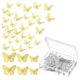 thumbnail image 1 of Juego de 160 Piezas de Accesorios para Ramo de Flores, 60 Piezas de Pegatinas de Mariposa Doradas 3D para Decoración de Pared y 100 Piezas de Ramilletes de Diamantes, 1 of 5