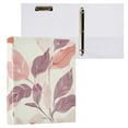 thumbnail image 3 of Leaves Red File Folder 3 Ring Binders 1.5 inch Hardcover File Folders with Interior Pockets A4 Size Organizer for School Office Hospital Set of 2, 3 of 8