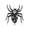 Clear black, variant on Lampshade Web Crystal Rhinestone Spider Sliver Tone Purse Pin Brooch