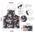 thumbnail image 7 of Pioneer Flower Floral Print Pattern Apron-Garden Aprons for Women with Pockets-Cotton Linen Waterproof Kitchen Cooking Gardening Aprons Adjustable for Kitchen,Cooking,BBQ and Salon 33x27 Inch, 7 of 7