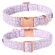thumbnail image 4 of Collar para perro Lionet Paws, cómodo y ajustable, color morado, diseño de margarita, 4 of 5