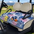thumbnail image 3 of Psesaysky Washable Golf Cart Seat Covers Blue Palm Leaves Golf Cart Seat Blanket with 4 Pockets and Handle, Tropical Portable and Universal Fit for EZGO, Yamaha, Club Car & other 2 Person Seats, 3 of 8