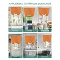 thumbnail image 5 of Orange Morocco Tie Up Curtains for Windows 63 Inch Length Balloon Curtains Kitchen Adjustable Balloon Window Shade Geometric Leaf Diamond Lattice Abstract Tie Up Bathroom Curtain Window 42"x63", 5 of 6