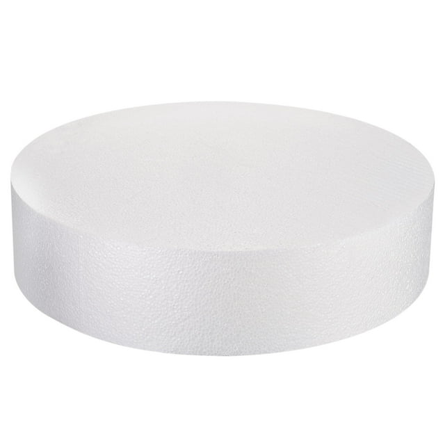 Unique Bargains Round Foam Cake Dummy 4 Inch x 16 Inch Circle Dummy Cake Set for Wedding Cakes, Birthday Cakes, Crafts 1 Pack