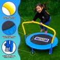 thumbnail image 3 of Sportspower My 1st Trampoline 36" Indoor/Outdoor Mini Rebounder Trampoline with No-Gap Padded Cover, for Toddlers & Kids, Max Weight Capacity 220 LBS - BLUE & YELLOW, 3 of 7