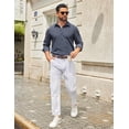 thumbnail image 5 of COOFANDY Men's Casual Button Up Shirts Long Sleeve Untucked Regular Fit Denim Dress Shirt, 5 of 6