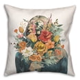 thumbnail image 2 of Creative Products Fall Girl Face Covered Flowers 18x18 Spun Poly Pillow, 2 of 3
