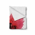 thumbnail image 2 of Wine Soft Flannel Fleece Throw Blanket, Hand Drawn Sketch Illustration Splash Watercolor Heart I Love Drink Theme, Cozy Plush for Indoor and Outdoor Use, 60" x 80", Pink Coral Black, by Ambesonne, 2 of 6