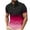 Pink, variant on Mens Polo Shirt Short Sleeve Gradient Print Golf Polo Shirts Oversized Summer Casual Casual Weekend Wear,Hot Pink,S