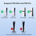 thumbnail image 5 of Silent Enhanced Cooling Fan Fit for PS 5 Slim/Pro Console Accessories 3-Fan External Cooler with Adjustable Speed & RGB Light Blue LED Indicator, 5 of 5