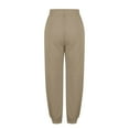 thumbnail image 5 of Bcresic Women High Waist Sweatpants with Pockets no String Casual Solid Color Cinch Bottom Sweatpant Trendy Lounge Joggers Pants Walkout Athletic Tapered Trouser,Khaki,Large, 5 of 6