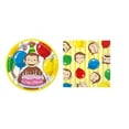 thumbnail image 2 of Unique Curious George Birthday Party Supplies Set, 16 Lunch Plates, 2 of 4
