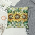 thumbnail image 2 of Nawypu  Sunflower Gray Buffalo Plaid Summer Throw Pillow Cover, Flower Cushion Case for Sofa Couch, 2 of 5