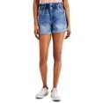 thumbnail image 1 of Almost Famous Cuffed Ripped Shorts Medium Wash L, 1 of 1