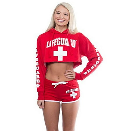 Official Lifeguard Cropped Hoodie Long Sleeve Pullover For (Best Crop For Deer)