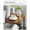 thumbnail image 4 of VASAGLE Table d'Appoint en Forme de C, Table d'Appoint pour Sofa, Canapé avec Cadre en Métal, Petit Plateau TV pour Salon, Chambre, Brun Rustique et Noir ULET353B01, 4 of 7