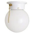 thumbnail image 5 of Design House Traditional 1-Light Indoor Flush Mount Dimmable Globe Light, White, 5 of 13