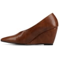thumbnail image 3 of Journee Womens Danika Almond Toe Comfort Dress Wedges, 3 of 10