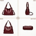 thumbnail image 4 of Sunyuer Vintage Hobo Bag for Women, Large Capacity PU Soft Leather Slouchy Tote Purse Single Shoulder Crossbody Handbag, 4 of 7