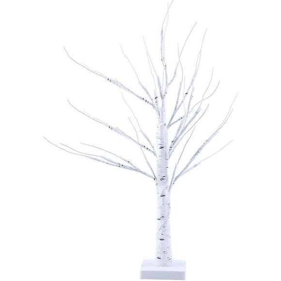 shiyou-36 LED Birch Tree, Warm White LED Battery Operated Birch Tree Light Tabletop Tree for Halloween Thanksgivings Christmas Wedding Indoor Decorations-24inch Tall