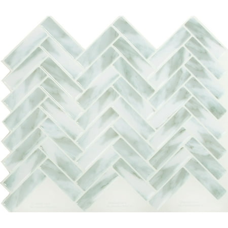 - Peel&Impress Self Adhesive backsplash tile - Sky Blue Herringbone - 11