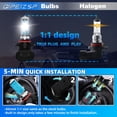 thumbnail image 2 of QIPEIZSP 9145 Halogen Headlight Bulbs Fog Beam Fit for GMC Yukon 2010-2013 Warm White 5000k,Plug And Play,Pack of 2, 2 of 6