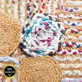 thumbnail image 2 of DN HANDICRAFT Hand Multi Color Jute Cotton Runner Area Rug for Home Décor Braided Bohemian Rug (9x12 Sq Feet), 2 of 4