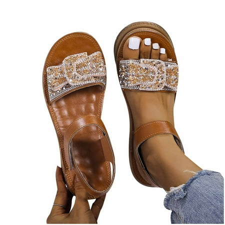 

Women Open Toe Shoes Comfy Sandals Casual Comfortable Beach Sandals