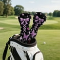 thumbnail image 5 of Yuyamidu Purple Bow Golf Club Cover for Hybrid Fairway Wood or Driver Golf Club, Butterfly PU Leather Golf Headcover Stylish Protection for Your Clubs for Women, 5 of 7