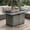Grey-Glass Top, variant on LayinSun 44" Propane Gas Fire Pit Table, 55000 BTU Rectangular Fire Pit with Glass Wind Guard for Outside Patio Deck Garden Backyard