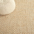 thumbnail image 6 of SAFAVIEH Natural Fiber Clarence Solid Area Rug, Natural/Ivory, 6' x 6' Square, 6 of 7