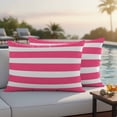 thumbnail image 6 of Outdoor Waterproof Pillow Covers Monochrome Pink Striped Decorative Throw Pillow Protectors,Pillowcase Cushion Cases for Patio Sofa Garden Couch,20x12in,Pack of 2, 6 of 14