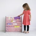 thumbnail image 5 of Humble Crew Kids Sophie Bookshelf 4 Tier Book Storage, Grey/Pink, 5 of 6