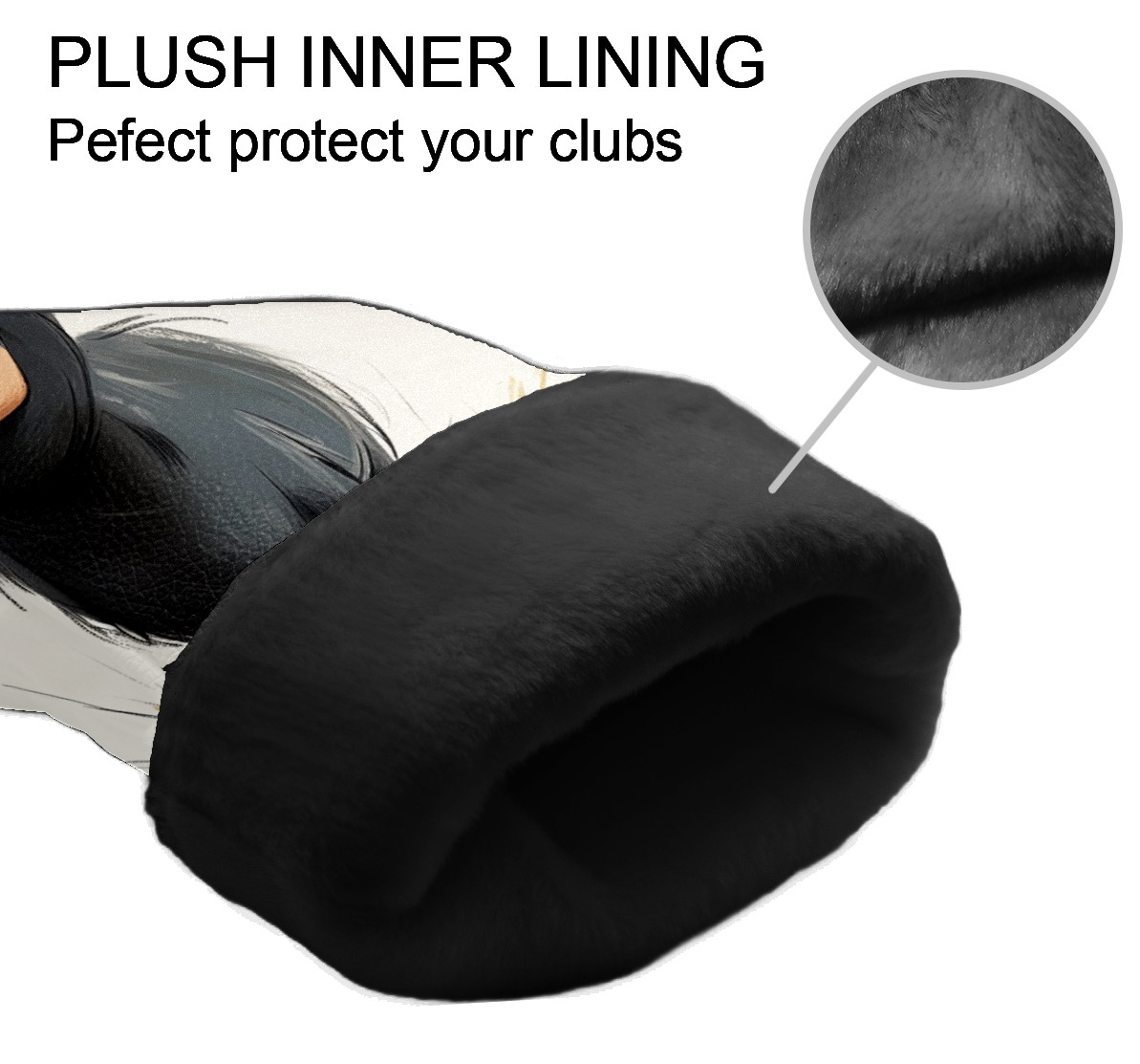 Golf Club Head Cover Waterproof Leather Golf Accessories HeadCovers Set Driver Headcover for Women Men Cute Water Buffalo Pattern