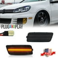 thumbnail image 1 of GTINTHEBOX For 2010-2014 VW MK6 Golf GTI Front Amber LED Side Marker Light Lamp Smoked Pair, 1 of 12