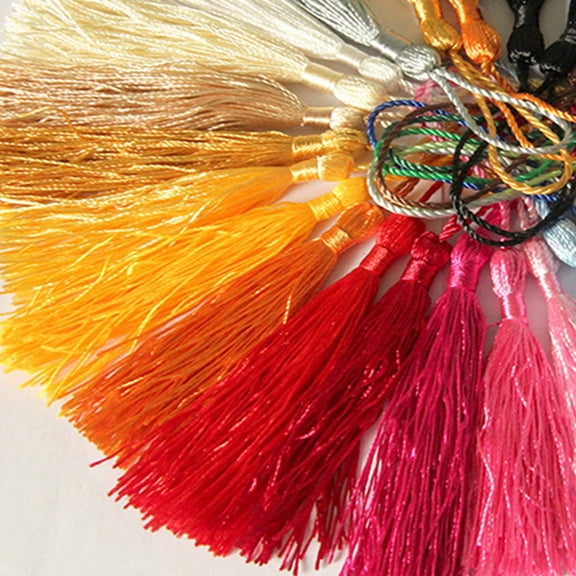 LOLIPPYY 120 Pieces Assorted Color Chinese Tassels for Jewelry Making, Keychains, Bookmarks, and Decorative Crafts