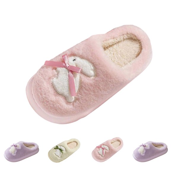 Bixock Slippers for Womens Indoor House Cotton Shoes Multi Size Fluzzy Fleece Lined Slide Warm Comfortable Non-Sliped Women Shoes