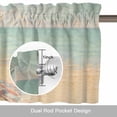 thumbnail image 6 of Cartoon Pig Valance Curtain Funny Farm Animals Summer Beach Sun Hat Sunscreen Window Valances Rod Pocket Short Curtains Window Treatments for Kitchen Bedroom Bathroom Laundry 60" x 14", 6 of 9