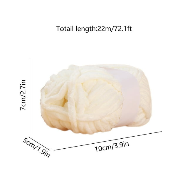 Hilo para el Tricotado de Lana de Leche, Tricotado con Colorante de Corbata, Tricotado de Lana Gruesa, Tricotado de Manta de Bebé Y Hilo de Ganchillo, Tamaño 24, 72Ft