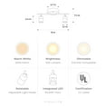thumbnail image 4 of Shura White 2-Light Track Light with Rotatable Heads, Integrated LED Bulbs, 3000K, 15 in., 4 of 8