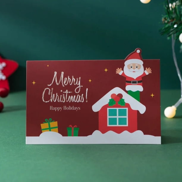 Tarjetas 3D de Feliz Navidad, muñeco de nieve, Elk, Festival, tarjeta de felicitación, decoración de Navidad, fiesta de año nuevo, invitación, postal plegable, Navidad
